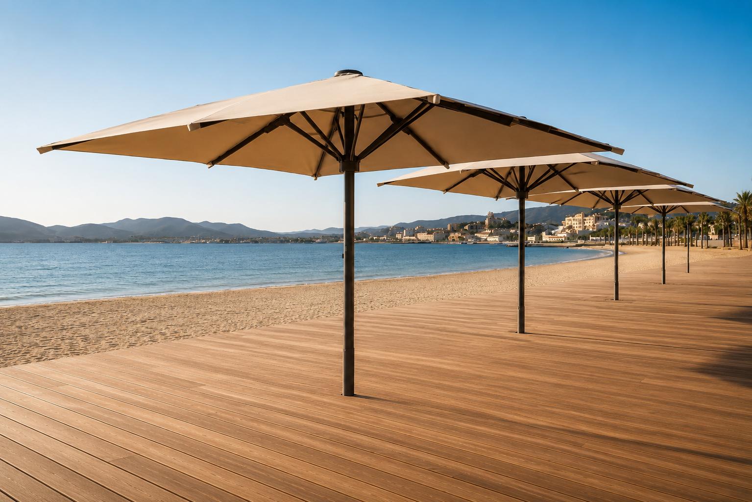 Parasol professionnel FABMAT à mât déporté